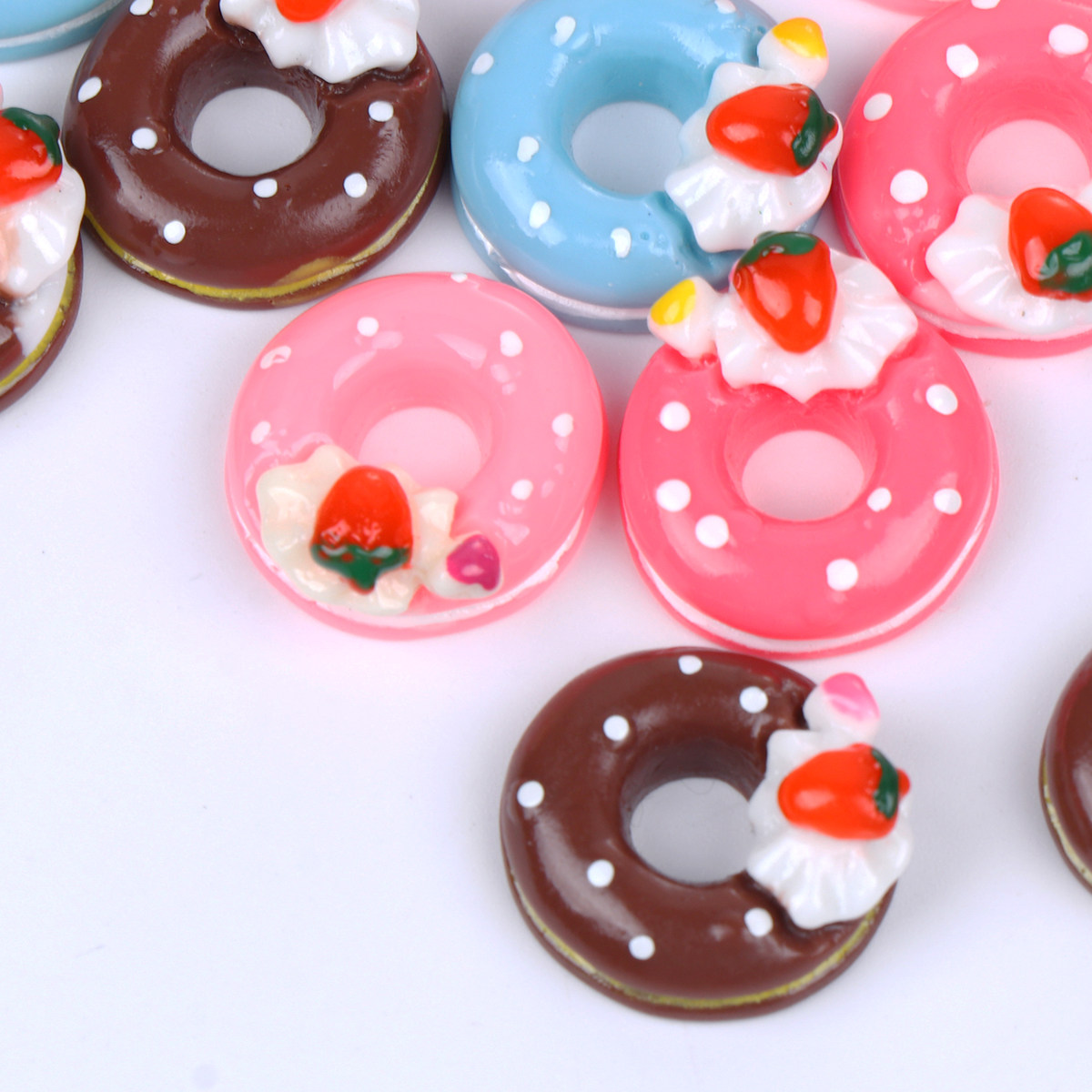 Resin Craft Ideas - 20Pcs Eco Friendly Resin Strawberry Donut