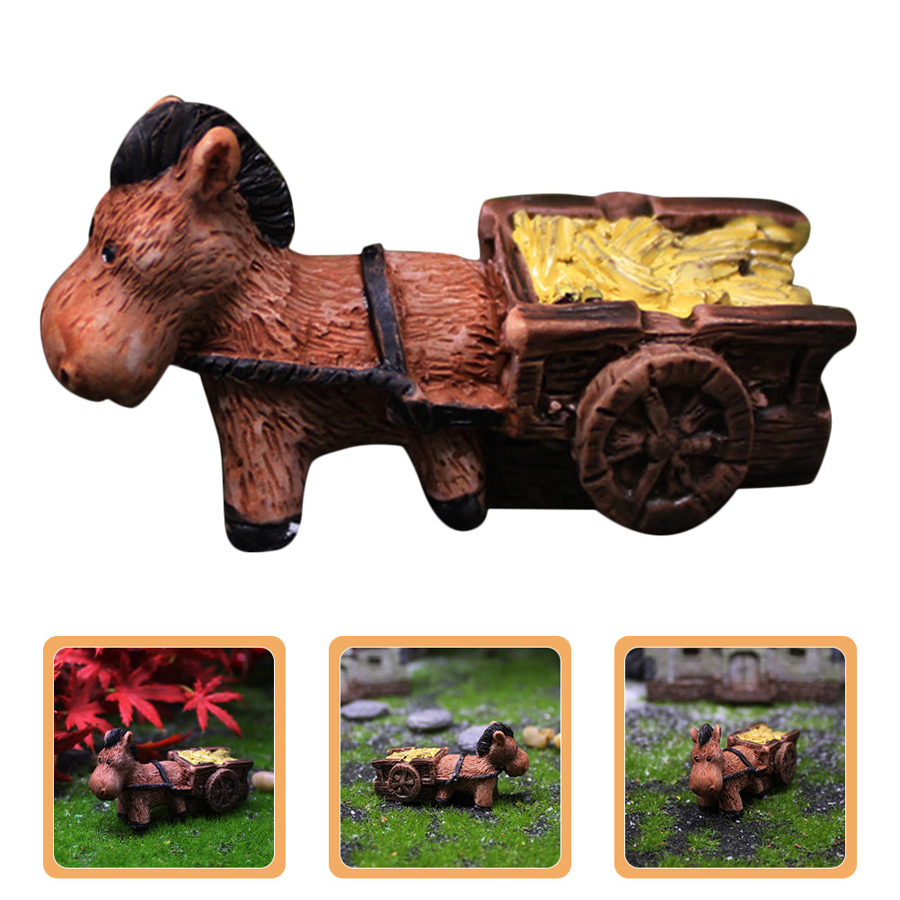 Resin Craft Ideas - 2Pcs Garden Donkey Outdoor Decoration Resin
