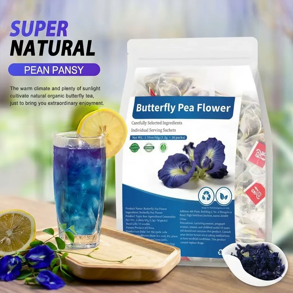 Organic Butterfly Pea Flower T - Dried Flower Bulk ulasan dan harga