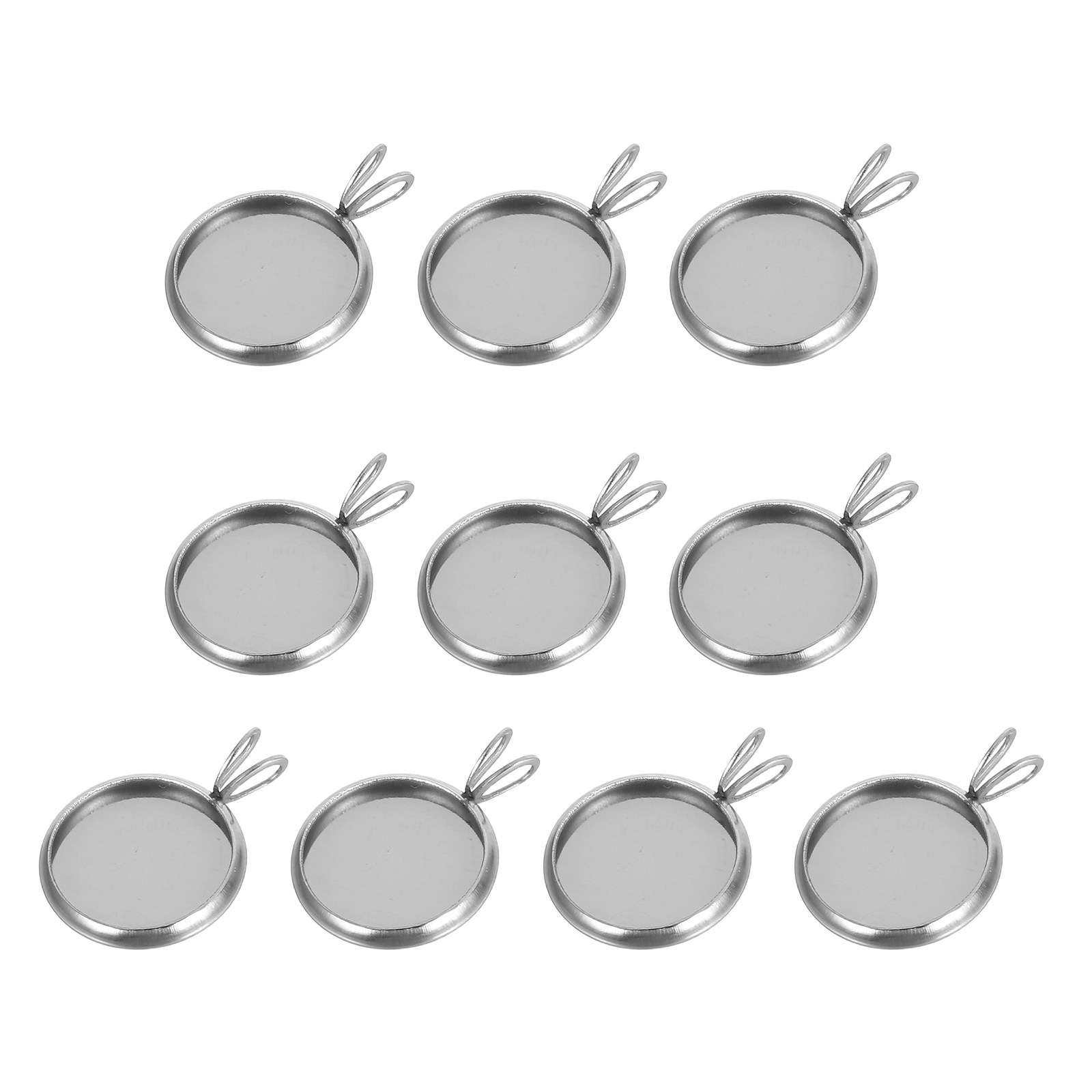10Pcs 12Mm Round Tray Pendant  - Resin Crafts Diy ulasan dan harga