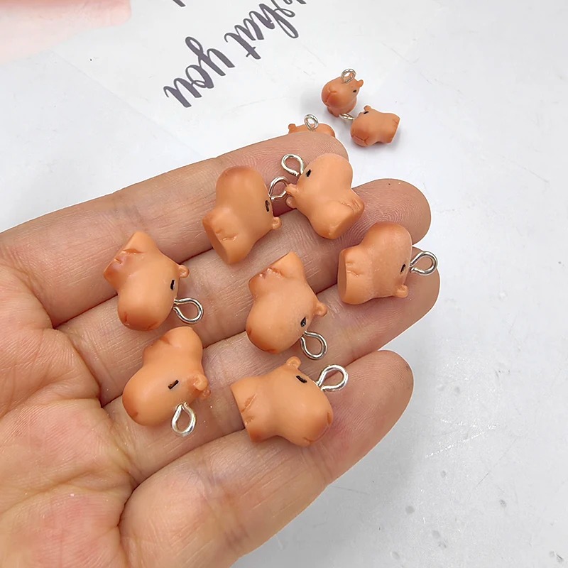 10pcs Cute Small Capybara Char - Resin Crafts Diy ulasan dan harga