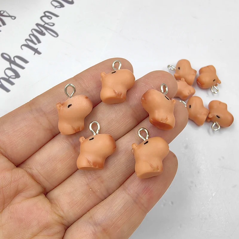 10pcs Cute Small Capybara Char - Resin Crafts Diy ulasan dan harga