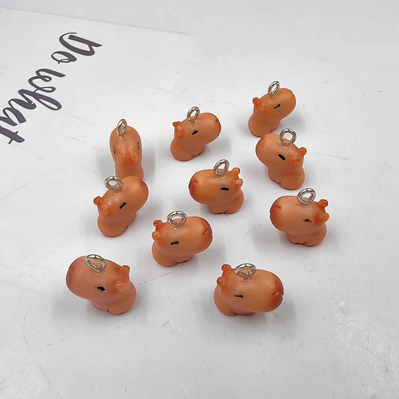10pcs Cute Small Capybara Char - Resin Crafts Diy ulasan dan harga