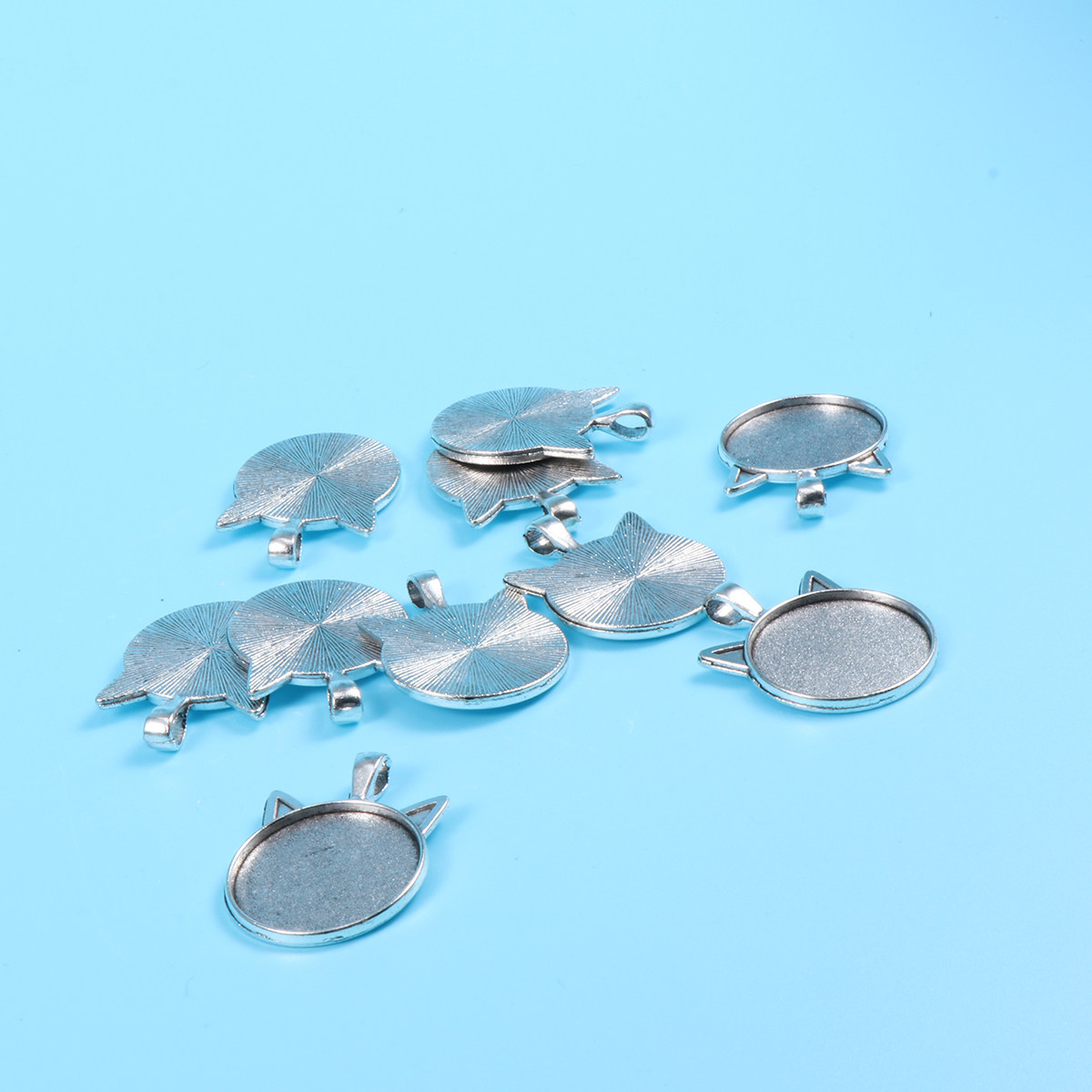 10Pcs Cat Ear Bezel Pendant Tr - Resin Jewelry Kit ulasan dan harga