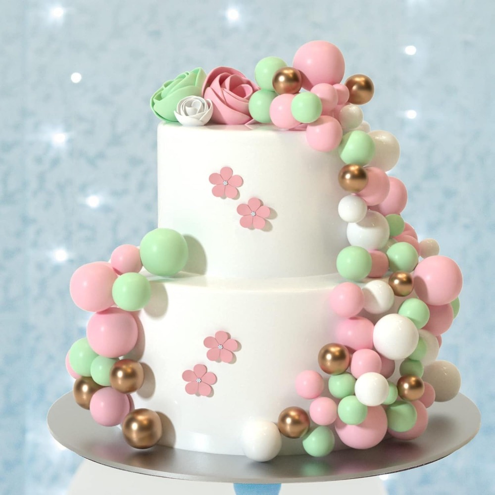 20Pcs Happy Birthday Ball Cake - Gold Foil Flakes ulasan dan harga