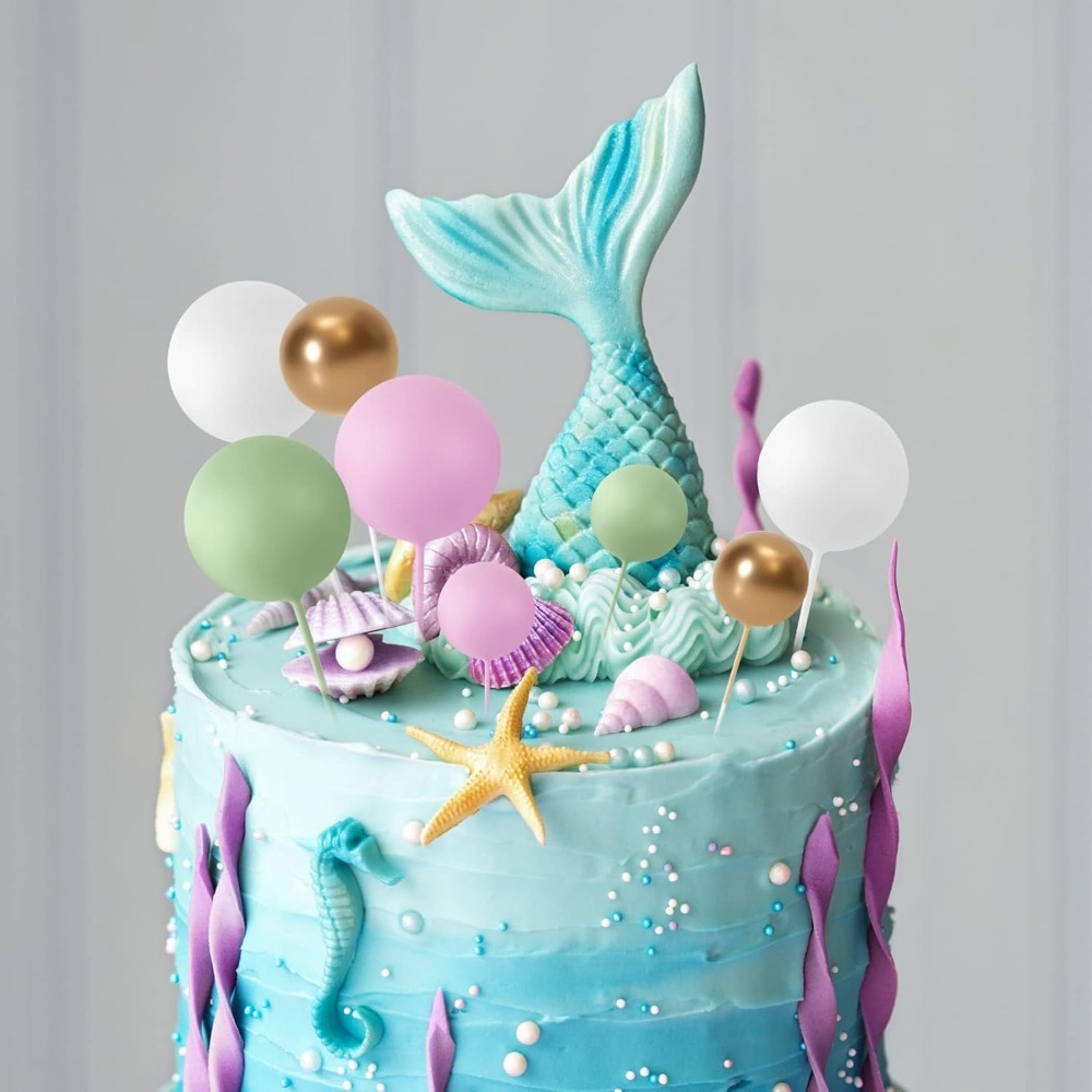 20Pcs Happy Birthday Ball Cake - Gold Foil Flakes ulasan dan harga