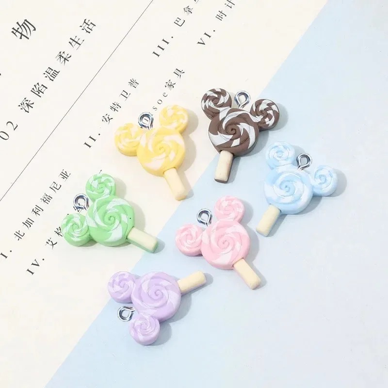 10Pcs Kawaii Mouse Lollipop Re - Resin Crafts Diy ulasan dan harga